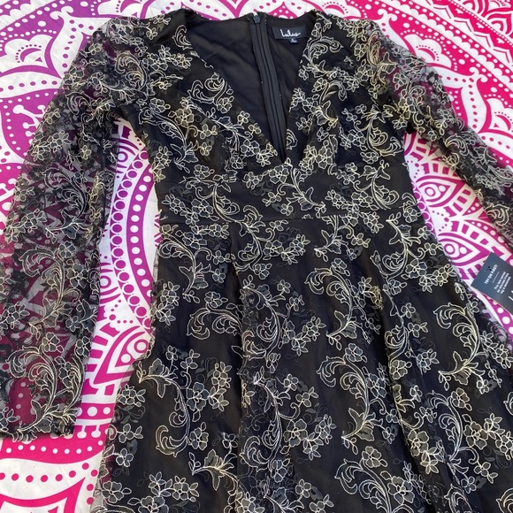 NWT Lulus Enraptured Embroidered Long Sleeve Dress - Picture 2 of 9